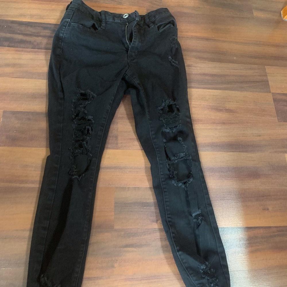 Rue 21 Black Ripped Skinny Jeans